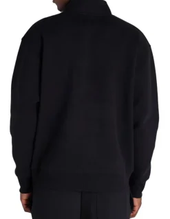 Champion Base Quarter Zip Sweat Top in Black