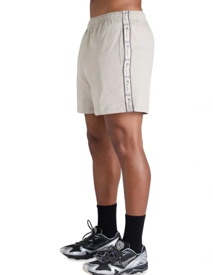 Champion Lux Taping Shorts in Beige