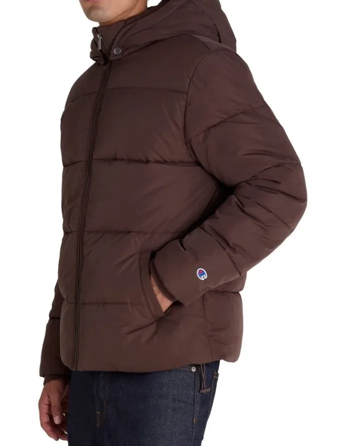 Champion Puffer Jacket in Brown