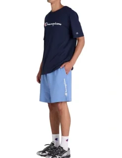 Champion Puff Script Short in Frontier Blue