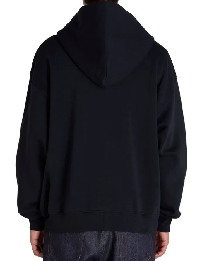 Champion Puff Zip Thru Hoodie in Black