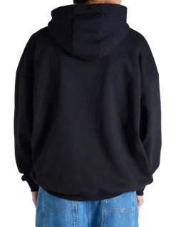 Champion Tonal Script Hoodie in Black