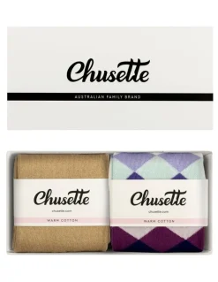 Chusette Men's Socks. Special Deal Of 2 Pairs. Soft Premium Cotton