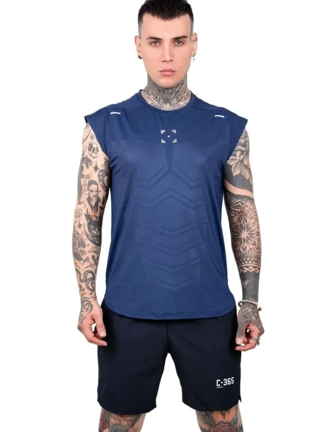 Clubman C-365 Flex Singlet in Navy