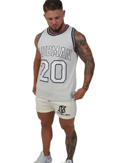Clubman Relaxed fit Singlet in Driftwood White