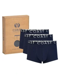 Coast Clothing Co Boxer Briefs Gift Pack of 3 in Navy