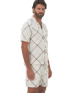 Coast Clothing Co Brussels Button Thru Pyjama in Brown