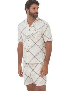 Coast Clothing Co Brussels Button Thru Pyjama in Brown