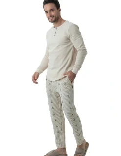 Coast Clothing Co Coast Anchors Pyjama Set in Beige