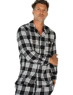 Coast Clothing Co Harbour Flannel PJ Set in Navy/Multi