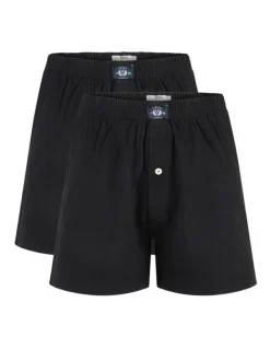 Coast Clothing Co Knit Boxers 2 Pack in Black