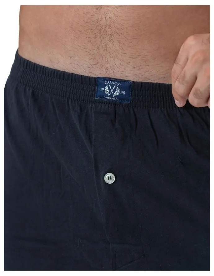 Coast Clothing Co Knit Boxers 2 Pack in Black