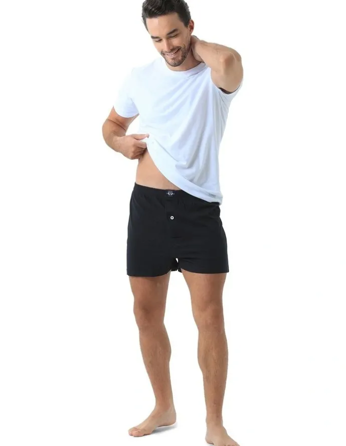Coast Clothing Co Knit Boxers 2 Pack in Black