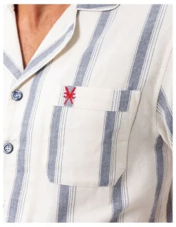 Coast Clothing Co Madrid Mens Button Pyjama Set in Navy