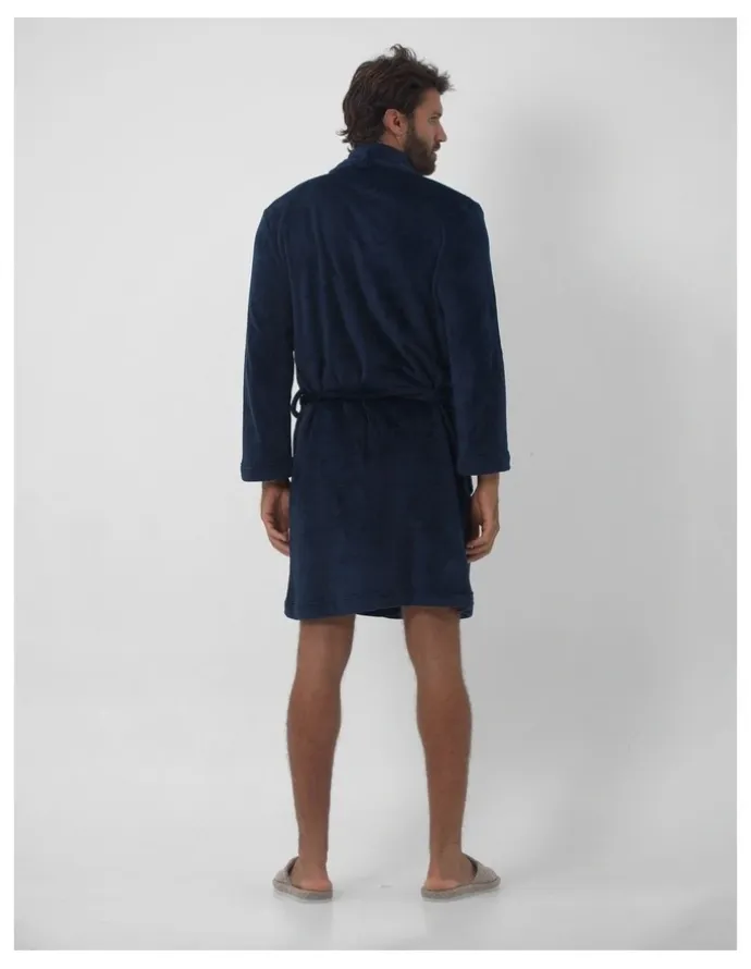 Coast Clothing Co Oslo Dressing Gown in Navy