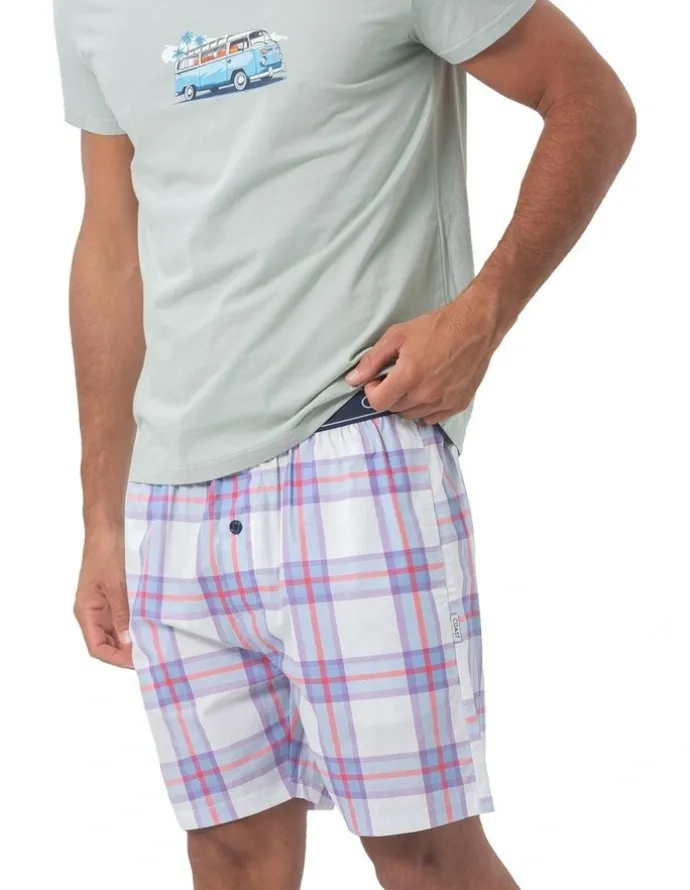 Coast Clothing Co Road Tripping Mens Pyjamas in Green