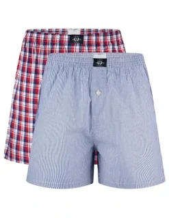 Coast Clothing Co Woven Boxers Two Pack in Navy