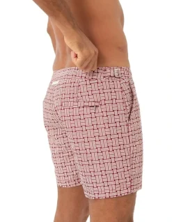 Coast Clothing Co Bombay Weave Swim Shorts in Wine