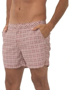 Coast Clothing Co Bombay Weave Swim Shorts in Wine
