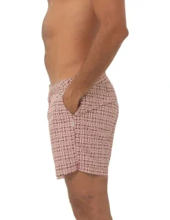 Coast Clothing Co Bombay Weave Swim Shorts in Wine