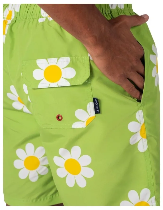 Coast Clothing Co Classic Boardshorts in Daisy Lime