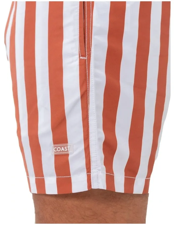 Coast Clothing Co Classic Bombay Mens Swim Shorts in Red