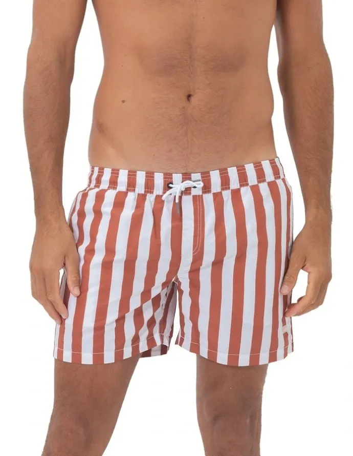 Coast Clothing Co Classic Bombay Mens Swim Shorts in Red
