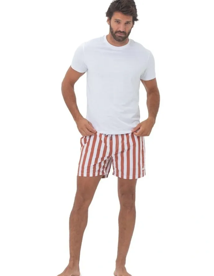 Coast Clothing Co Classic Bombay Mens Swim Shorts in Red