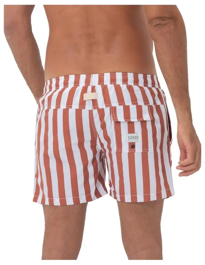 Coast Clothing Co Classic Bombay Mens Swim Shorts in Red