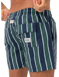 Coast Clothing Co Felix Mens Swim Shorts in Dark Green