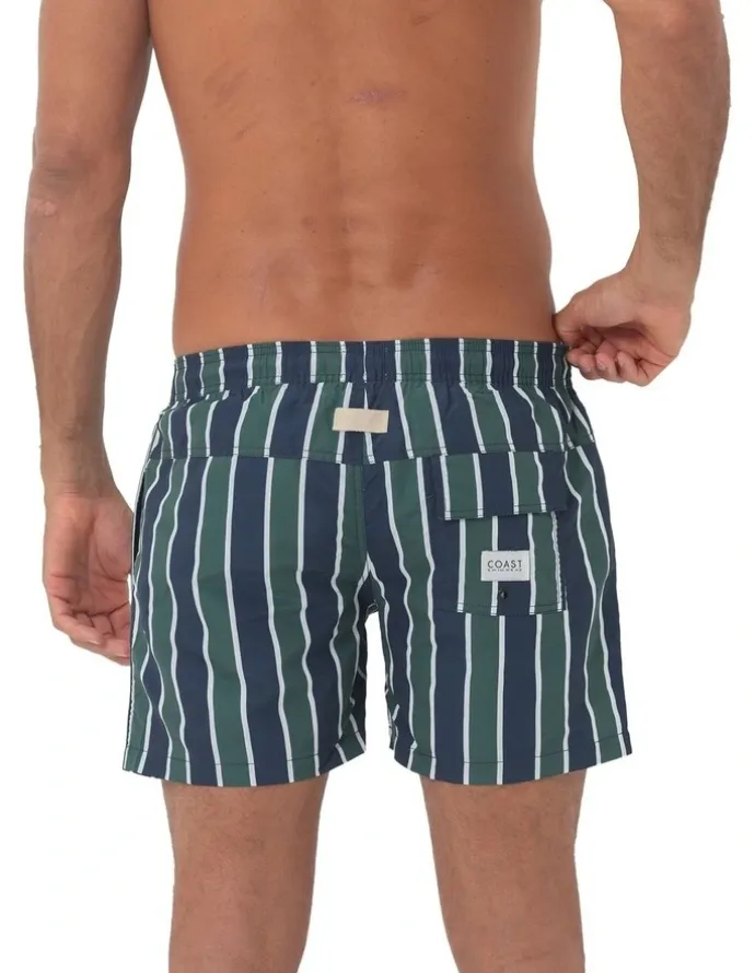 Coast Clothing Co Felix Mens Swim Shorts in Dark Green
