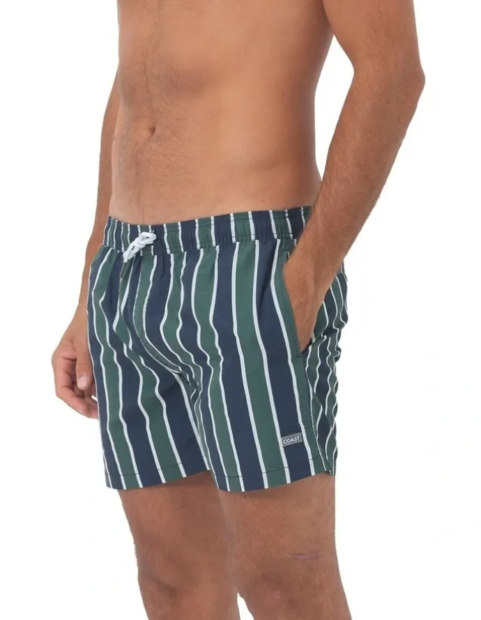 Coast Clothing Co Felix Mens Swim Shorts in Dark Green