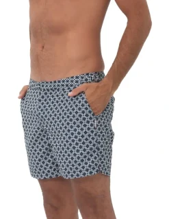 Coast Clothing Co Iris Square Swim Shorts in Navy