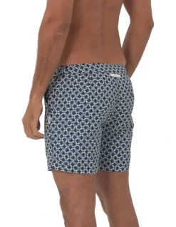 Coast Clothing Co Iris Square Swim Shorts in Navy