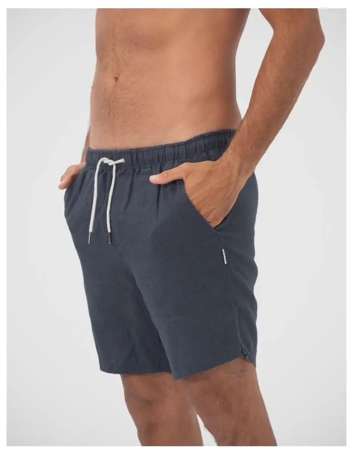 Coast Clothing Co Linen Shorts in Charcoal