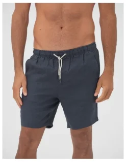 Coast Clothing Co Linen Shorts in Charcoal