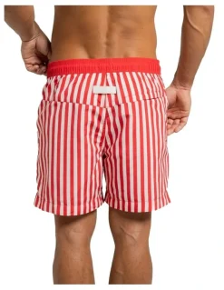 Coast Clothing Co Marseille Premium Swim Shorts in Red