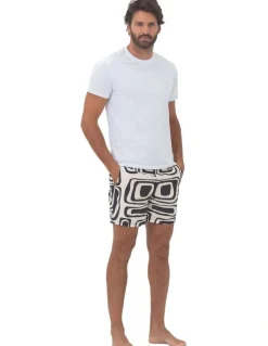 Coast Clothing Co Swirl Swim Shorts in Black