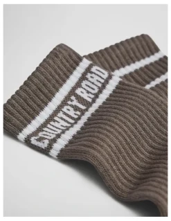 Country Road Australian Cotton Blend CR Sport Crew Sock in Mushroom