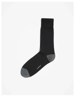 Country Road Contrast Sock in Black
