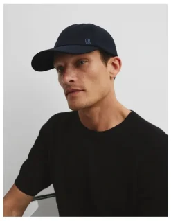 Country Road Cotton Pique Logo Cap in Navy