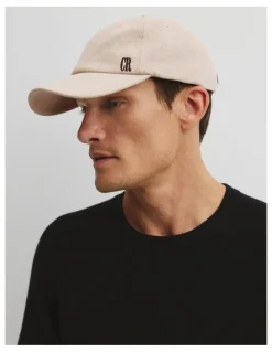 Country Road Cotton Pique Logo Cap in Almond Marle