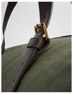 Country Road Hudson Cotton Duffle Bag in Moss Green