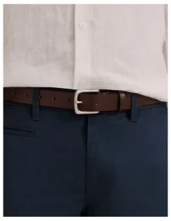 Country Road Leather Chino Belt in Chocolate