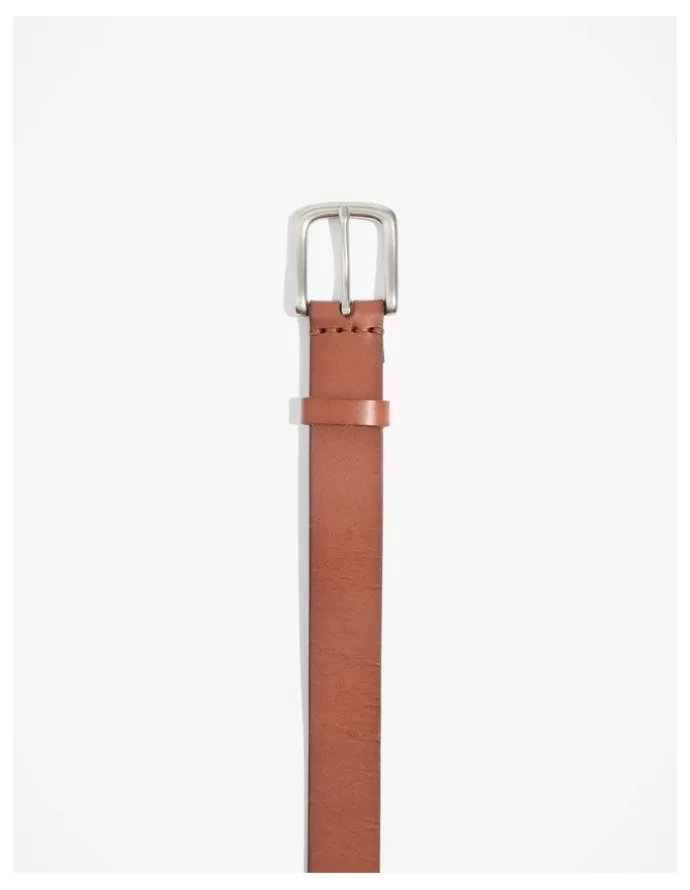 Country Road Leather Chino Belt in Deep Tan
