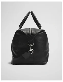 Country Road Leather Weekender in Black