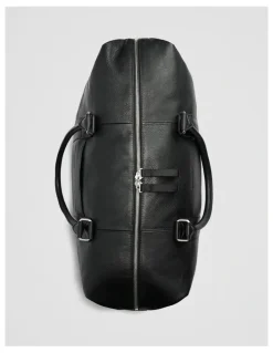 Country Road Leather Weekender in Black