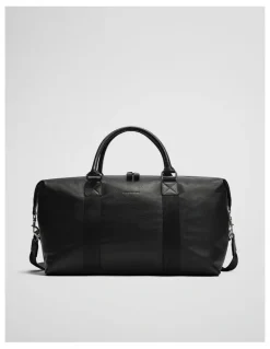 Country Road Leather Weekender in Black