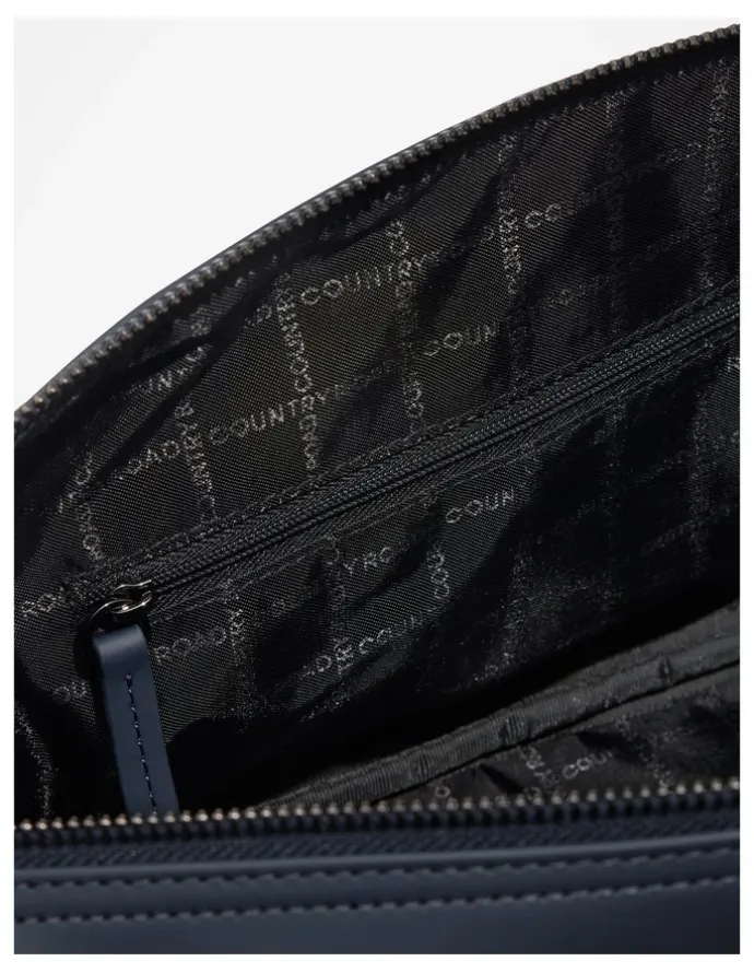 Country Road Recycled Blend Logo Wash Bag in Navy