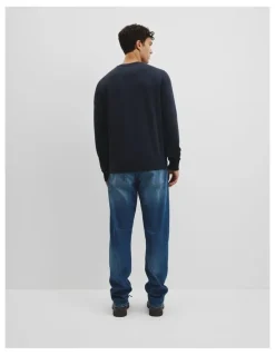 Country Road Australian Cotton Heritage Sweat in Navy